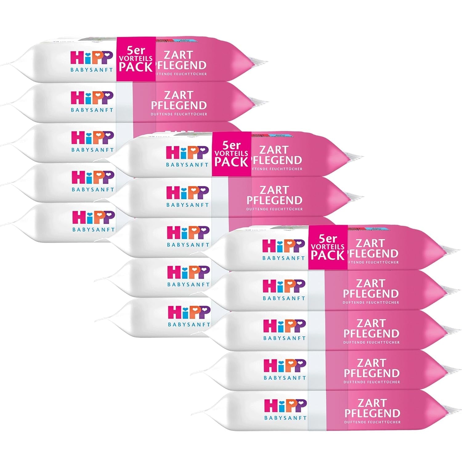HiPP Babysanft Delicates Toallitas húmedas para bebés 720 piezas (3 x 240) con extracto de almendras orgánico, extra respetuosas con la piel para una limpieza suave de la piel sensible de los bebés