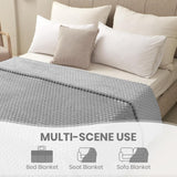 Good Nite Comfort Blanket Manta mullida de 150 x 200 cm, colcha de microfibra suave, manta para sofá, manta cómoda, manta polar cálida para sofá y cama, dormitorio, oficina, gris Good Nite Beds and Blankets