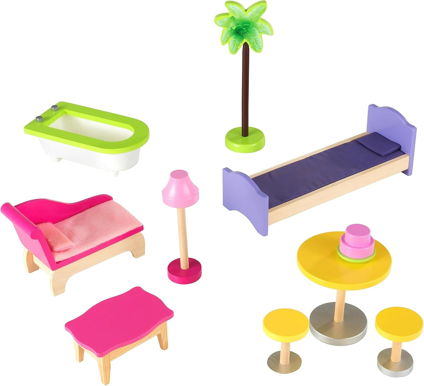 Kidkraft Casa de Muñecas de Madera Kayla con Muebles y Accesorios, Playset de 3 Niveles para Muñecas de 30 cm, Juguete para 3 años, 65092 - En exclusiva en Amazon Casas de Muñecas Naty Shop