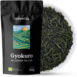 Té verde japonés Gyokuro orgánico (100 g) | Té premium a granel | Sabor umami refinado y dulzura delicada | REPLANTAR