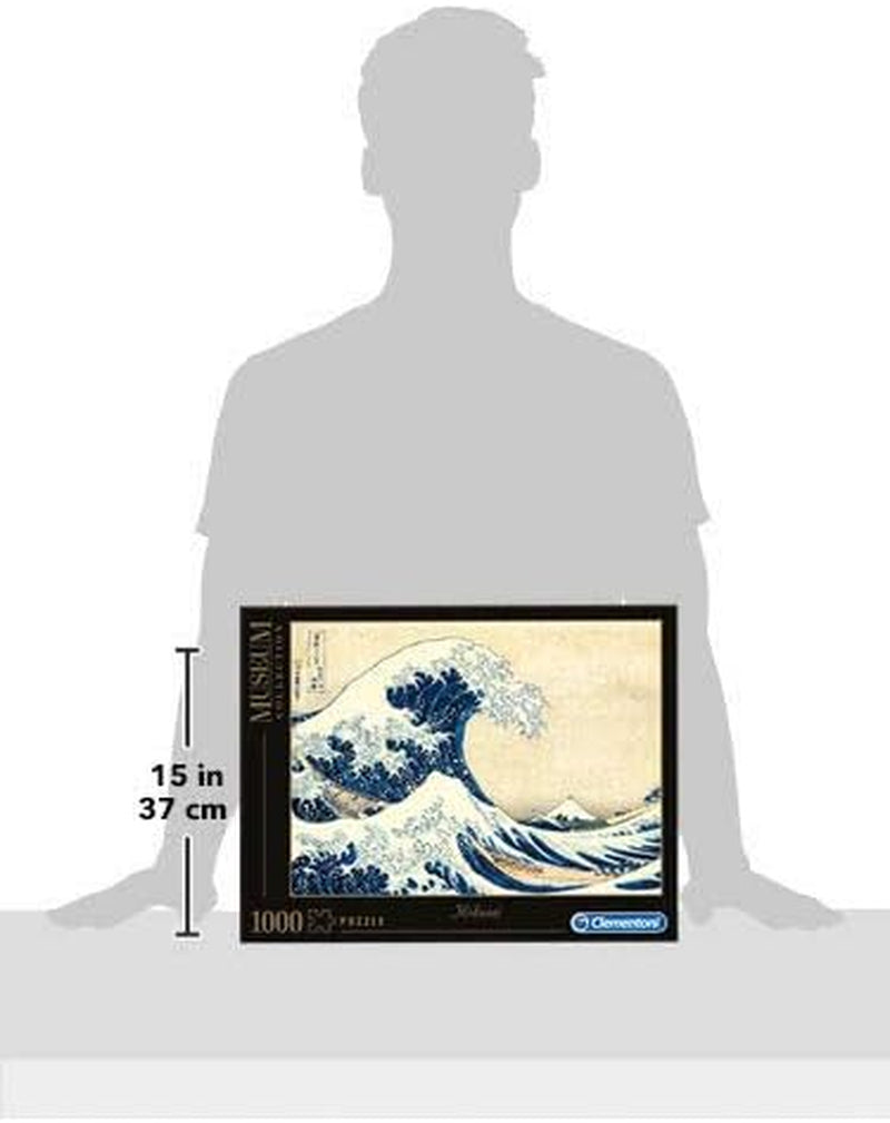 Clementoni 39378 Hokusai - La Gran Ola - Puzzle de 1000 Piezas, Colección Museo, Juego de Habilidad para Toda la Familia, Colorido Juego de Estiramientos, Puzzle para Adultos 14+ Puzzle Naty Shop