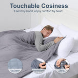 Winthome Manta Pesada con Funda Nórdica 150X205Cm 10,4Kg, Cómoda Manta Pesada, Manta Terapia Antiestrés, Manta Pesada para un Sueño Profundo y una Mejor Recuperación, Manta Pesada para Adultos (Gris) Camas y Mantas Besuche den Winthome-Store