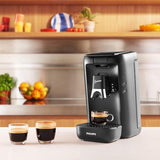 PHILIPS Senseo Maestro Cafetera Espresso de Cápsulas - Tecnología Intense Plus, Espresso de Alta Calidad, Diseño Ecológico, Depósito de Agua de 1,2 L, Función Memo, Indicador de Descalcificación (CSA260/60)