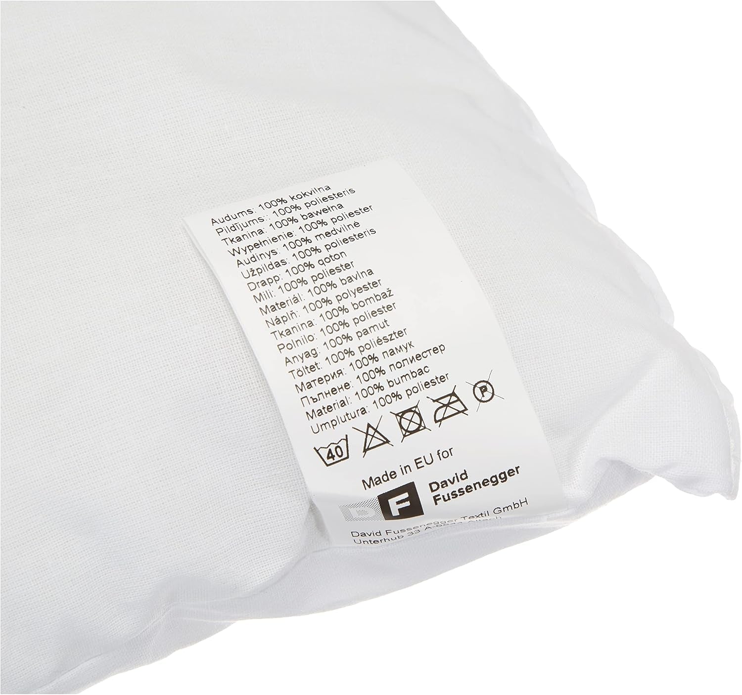 Relleno de almohada David Fussenegger, blanco, 40 X 30 cm, 87000065 Naty Shop almohadas estándar