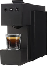 Cafetera espresso con cápsulas K-FEE SQUARE para café, té y cacao | Café expreso compacto | Calentamiento rápido | Depósito de agua de 0,8 litros | 19 barras | negro piano