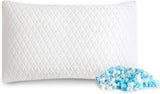 EGO HOME Almohada viscoelástica 40x80 cm con viscoelástica triturada - Almohada cervical ergonómica y transpirable para personas que duermen de lado, boca arriba o boca abajo - Certificado Oeko-Tex - Funda lavable
