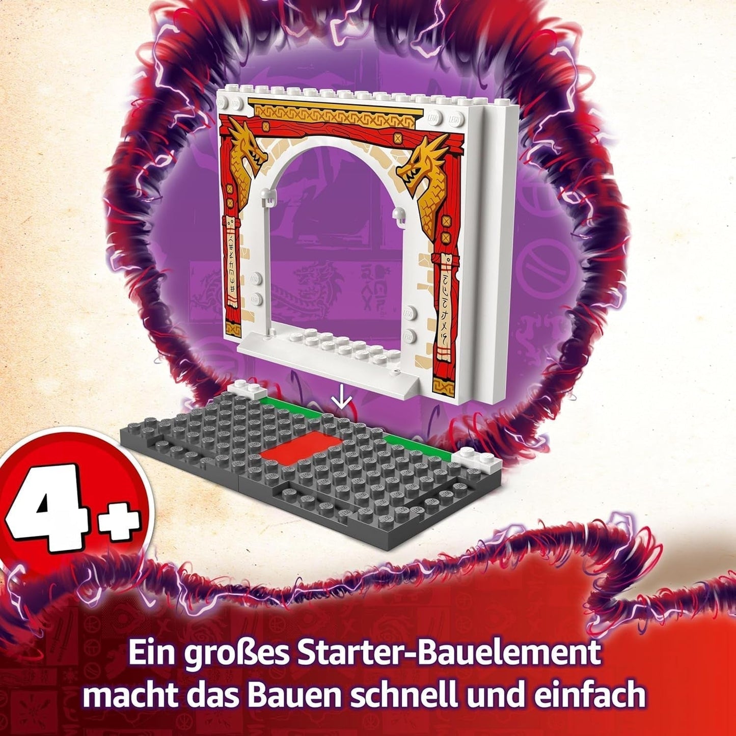 LEGO NINJAGO Templo Ninja Spinjitzu - Juego con 4 minifiguras y 1 figura de dragón - Set de construcción - Regalo de Navidad o cumpleaños para niños y niñas a partir de 4 años 71831 Juegos de construcción Besuche den LEGO-Store