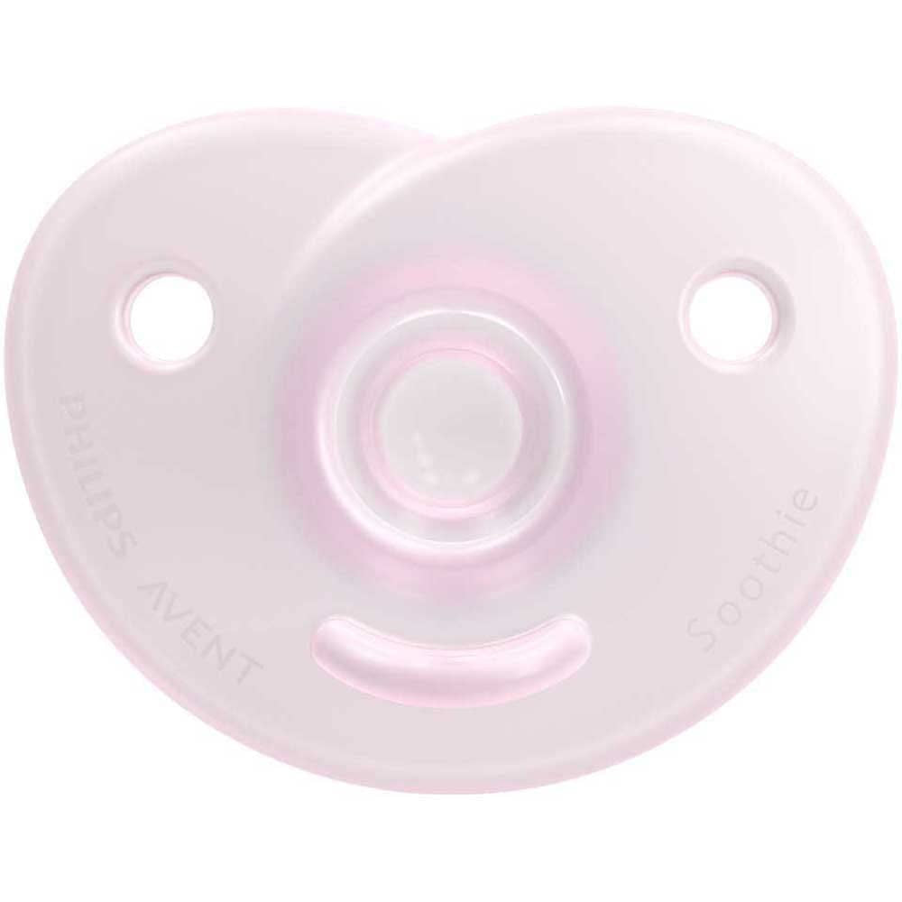 Philips AVENT Soothie - Chupete sin BPA para bebés de 0 a 6 meses, rosa/rosa claro (modelo SCF099/22)