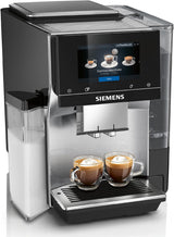 Cafetera espresso totalmente automática Siemens EQ700, pantalla TFT a color grande, 36 bebidas frías y calientes, cerveza fría, función 2 tazas, control por aplicación, sistema de limpieza automático, acero inoxidable negro, TQ717D03