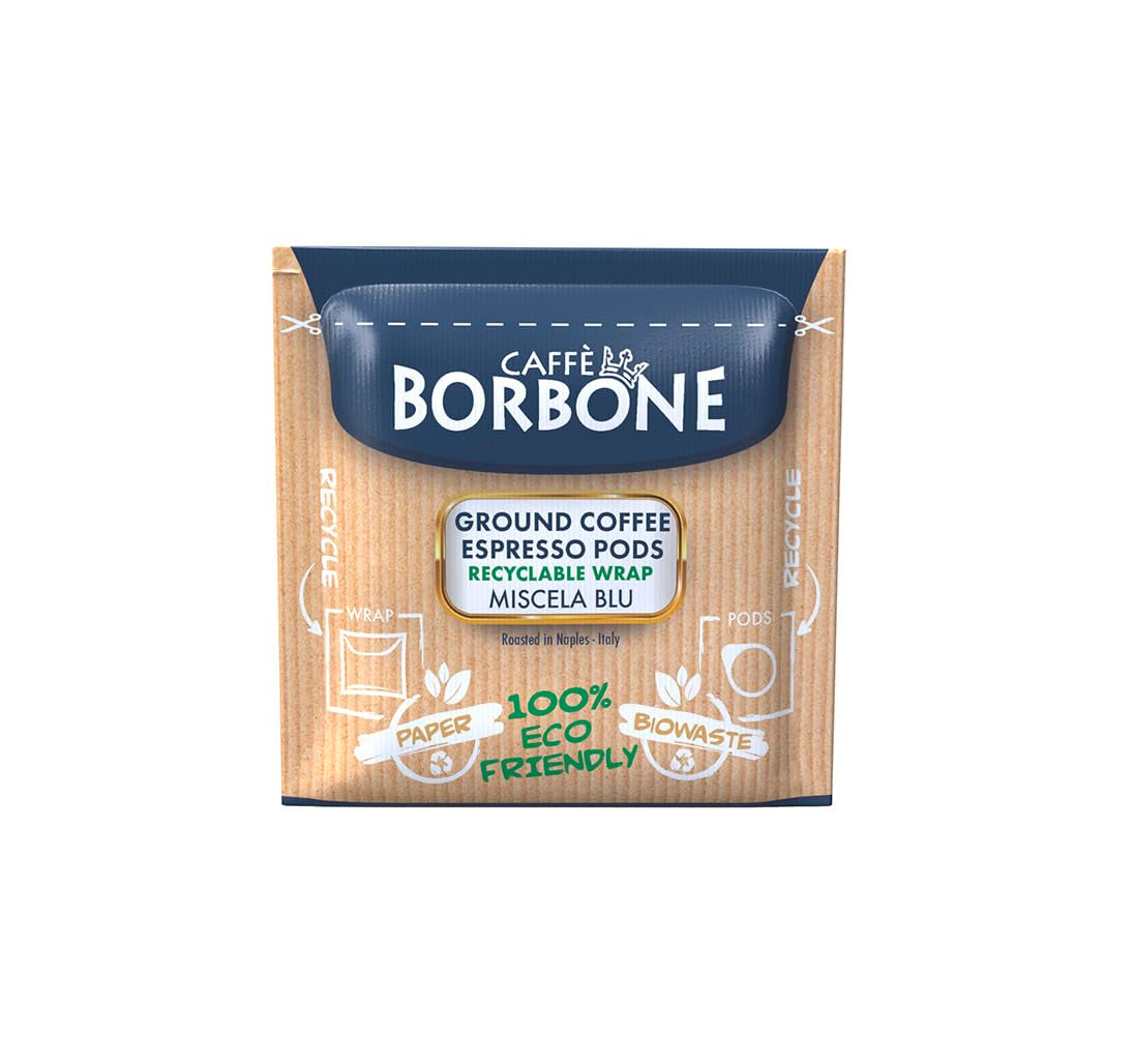 Caffè Borbone Kaffeepads compostables, Kaffeemischung azul - 50 blocs - Compatible con los tampones de papel ESE System 44 mm