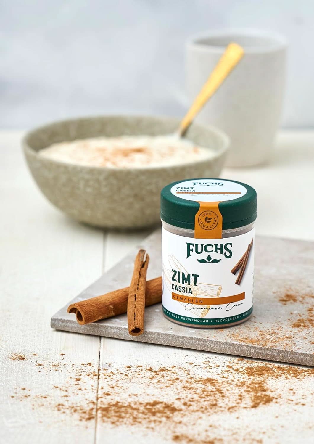 Canela Casia Molida Fuchs - Para aromatizar repostería, postres o tés, 45 gramos Condimentos Naty Shop