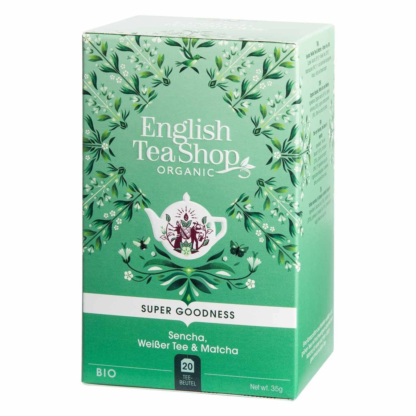 ETS - Sencha, té blanco y Matcha, BIO, 20 bolsitas de té#