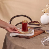 Juego de té Karaca Aris de 12 piezas para 6 personas: exquisito servicio de porcelana para disfrutar del té con elegancia