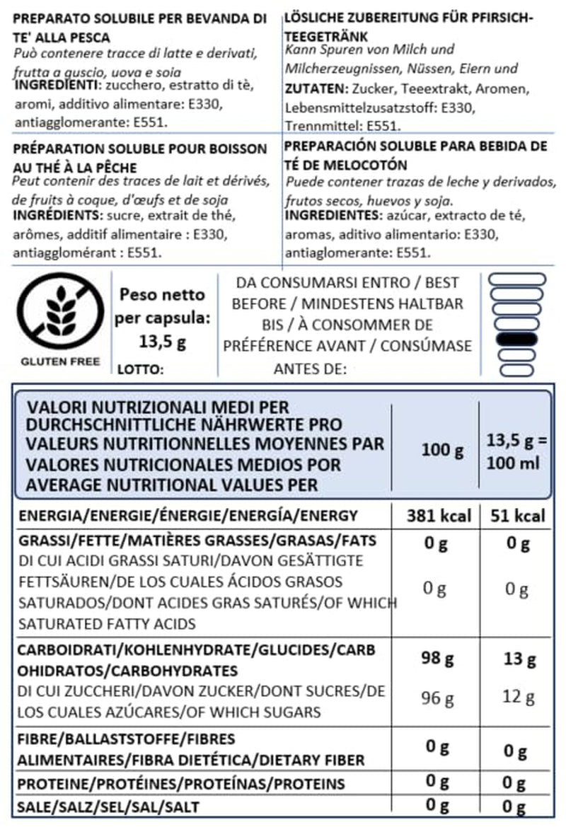 Caffè Vulcanus - Mezcla de té 60 cápsulas, sabor: té inglés, té de melocotón, té de limón y té de bayas - cápsulas compatibles con Nescafé Dolce Gusto