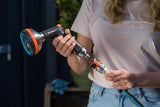 Gardena 39042-M Kit básico de acoplamiento rápido de metal para mangueras de jardín, acoplamientos rápidos y accesorios en segundos, 4 piezas, incluye adaptadores a prueba de fugas para enchufe y enchufe