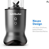 Batidora personal Nutribullet, batidora de larga duración para porciones, 1000 vatios y motor ligero, vaso de 900 ml con Tritan Renew, batidora táctil Leuchtende, Dunkel Grau Bucatarie Naty Shop