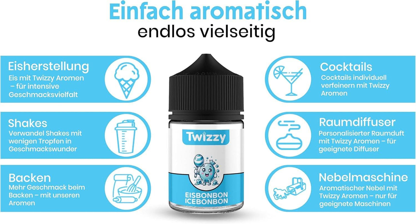 Twizzy Aroma Concentrado Caramelo Hielo, 60 ml Aromas Naty Shop