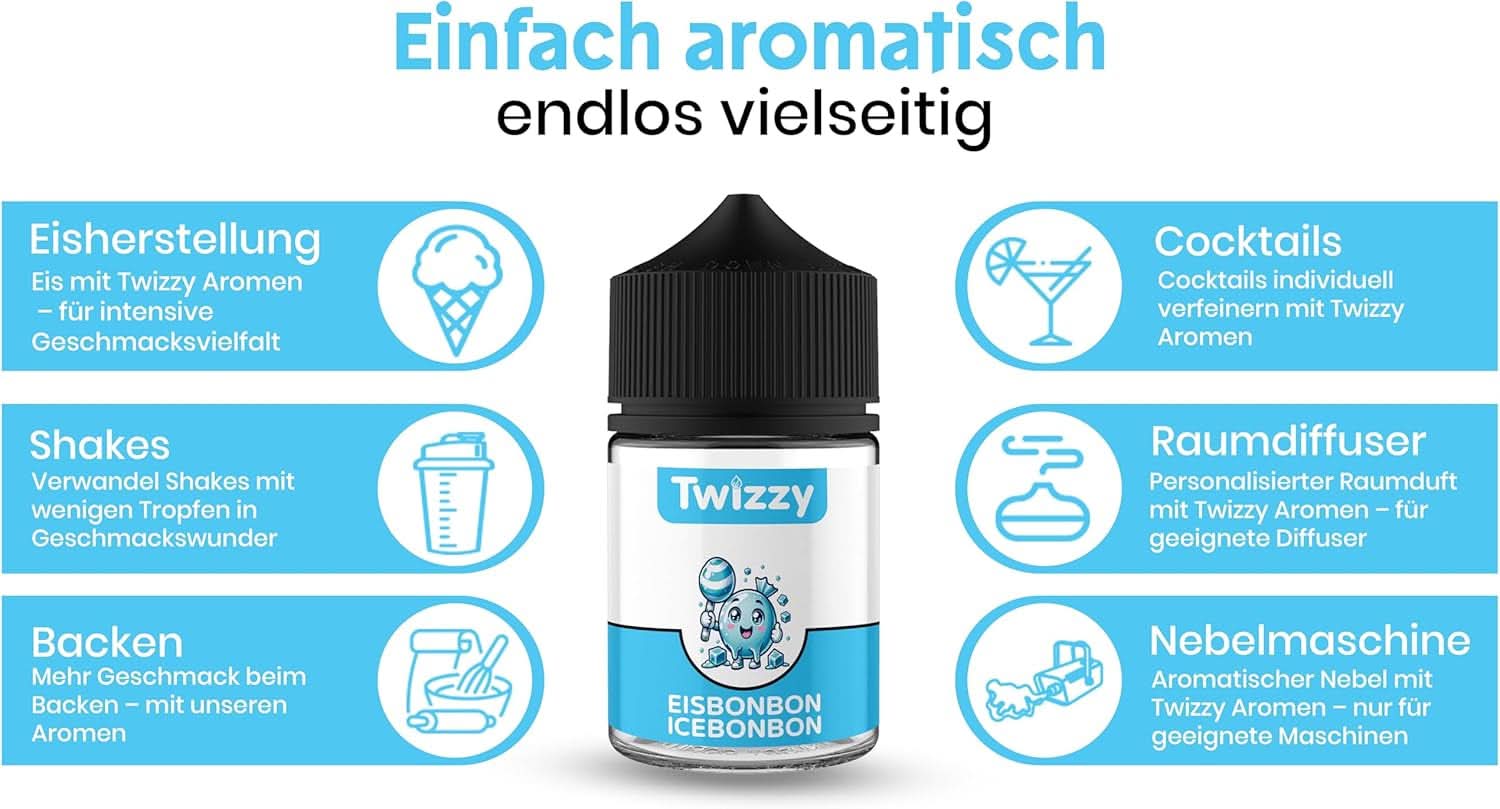 Twizzy Aroma Concentrado Caramelo Hielo, 60 ml Aromas Naty Shop