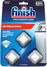 Finish Machine Cleaner Tabs - Pastillas para lavavajillas contra la suciedad y la grasa del interior del lavavajillas, 3 pastillas Naty Shop