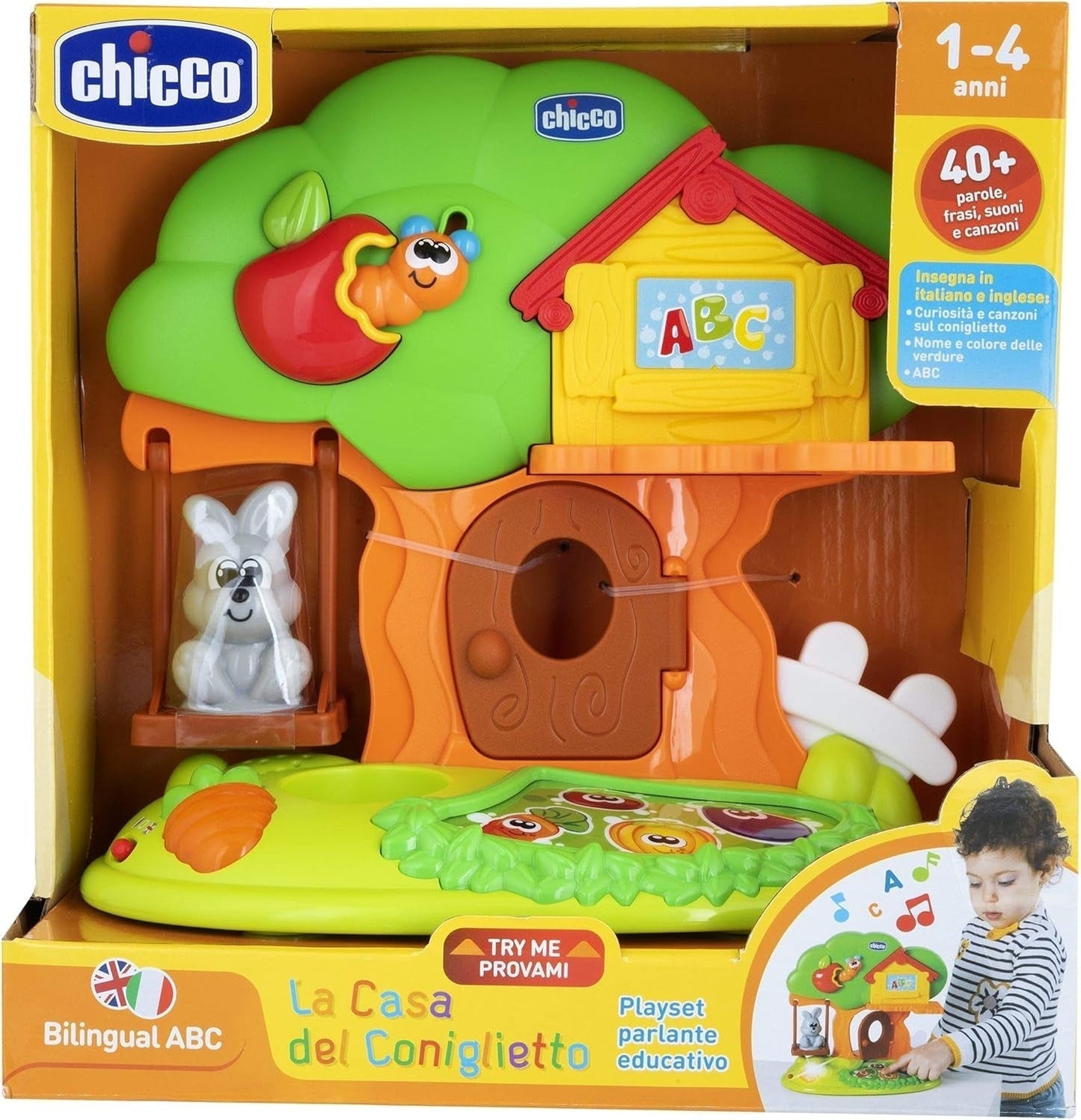 Chicco - Casa Conejito, Juguete Electrónico, Playset, Edad 1-4 años Juguetes Bebé Naty Shop