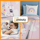 Aminata Kids Ropa de cama para niños, arcoíris, reversible Ropa de cama - infantil Naty Shop