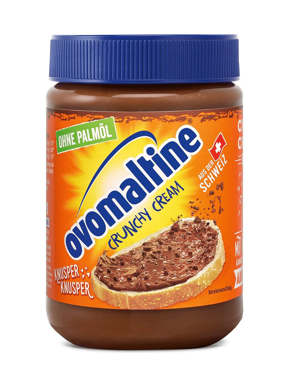 Ovomaltine OVO BREAK Oblea y barra de chocolate: un snack crujiente con el sabor inconfundible de nuestra popular Creme Crocante, naturalmente sin aceite de palma (4 x 39 g)