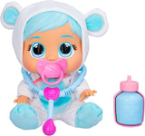 Cry Babies Loving Care Kristal Doll, Kristal Loving Care Baby Doll con 3 accesorios para jugar al doctor, cuidados de enfermería, llorar con lágrimas reales, juguete para bebé de 18 meses