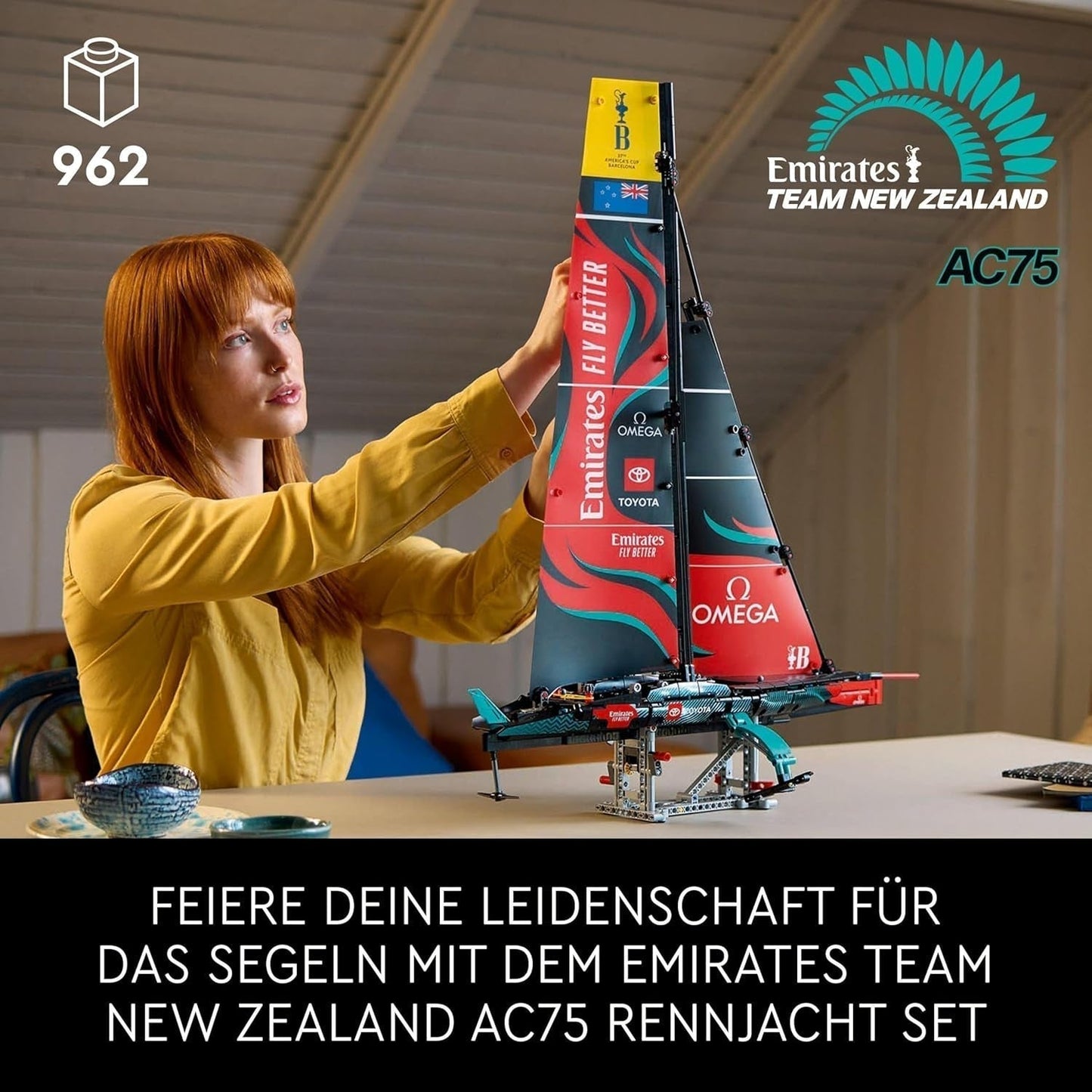 LEGO Technic Emirates Team New Zealand AC75 Racing Yacht Kit de construcción de velero para adultos Regalo para hombres y mujeres Actividad creativa y relajante 42174 Juegos de construcción Besuche den LEGO-Store