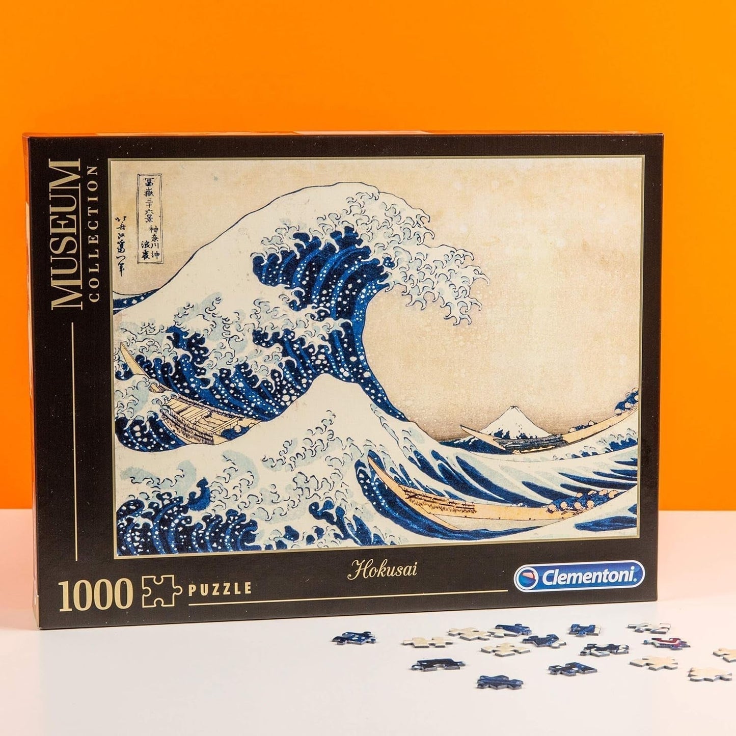 Clementoni 39378 Hokusai - La Gran Ola - Puzzle de 1000 Piezas, Colección Museo, Juego de Habilidad para Toda la Familia, Colorido Juego de Estiramientos, Puzzle para Adultos 14+ Puzzle Naty Shop