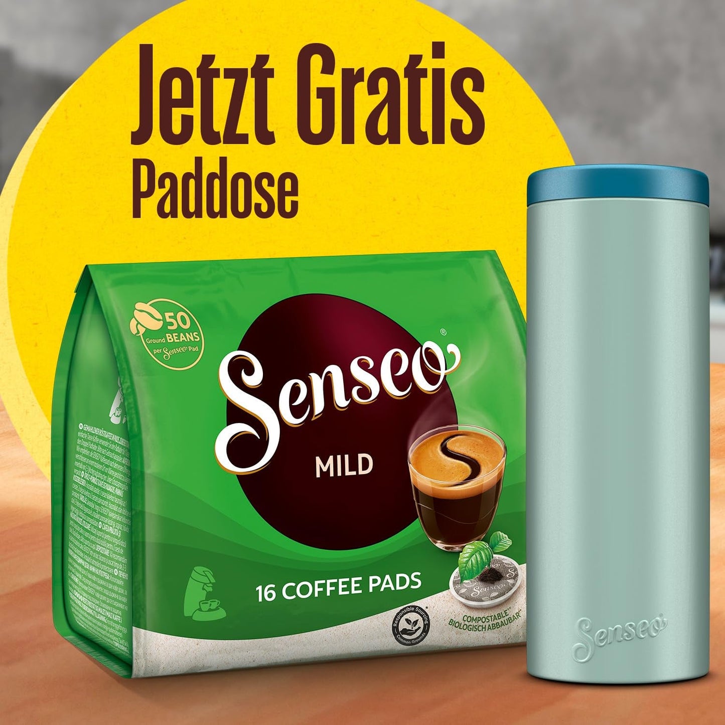 Pads Mild, 10 x 16 Getränke, 160 Kaffee Pods, incluido Pad Dose