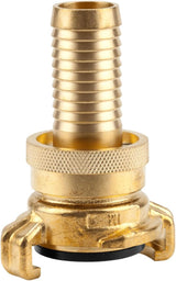 Racor roscado de latón Gardena: conector de latón para conexión por ambos lados, p. a bombas, rosca de tubo 26,5 mm (G 3/4 pulgadas) (7260-20)