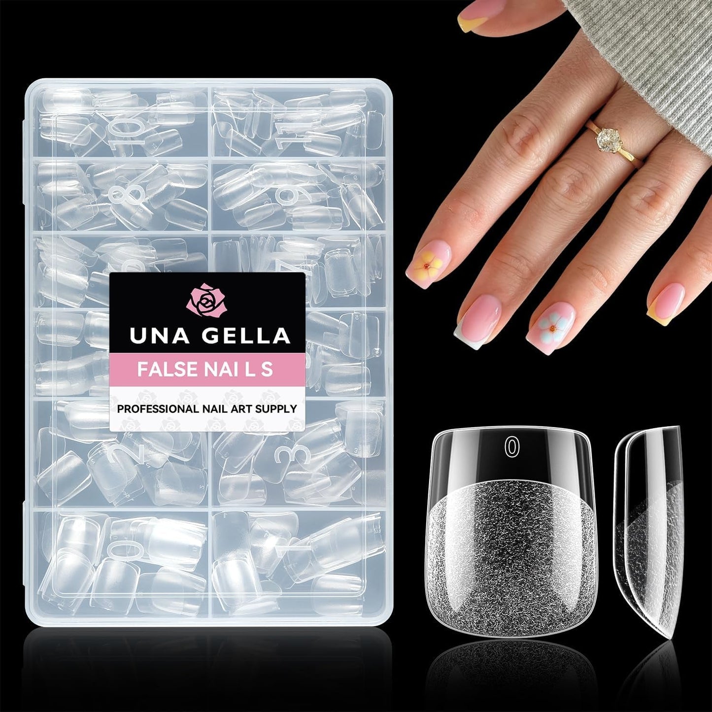 Puntas de uñas de Gel de bailarina, 216 Uds., 12 tamaños, puntas de uñas de Gel suave, juego de extensiones de uñas de cobertura completa, arte semimate DIY para el hogar