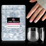 Puntas de uñas de Gel de bailarina, 216 Uds., 12 tamaños, puntas de uñas de Gel suave, juego de extensiones de uñas de cobertura completa, arte semimate DIY para el hogar
