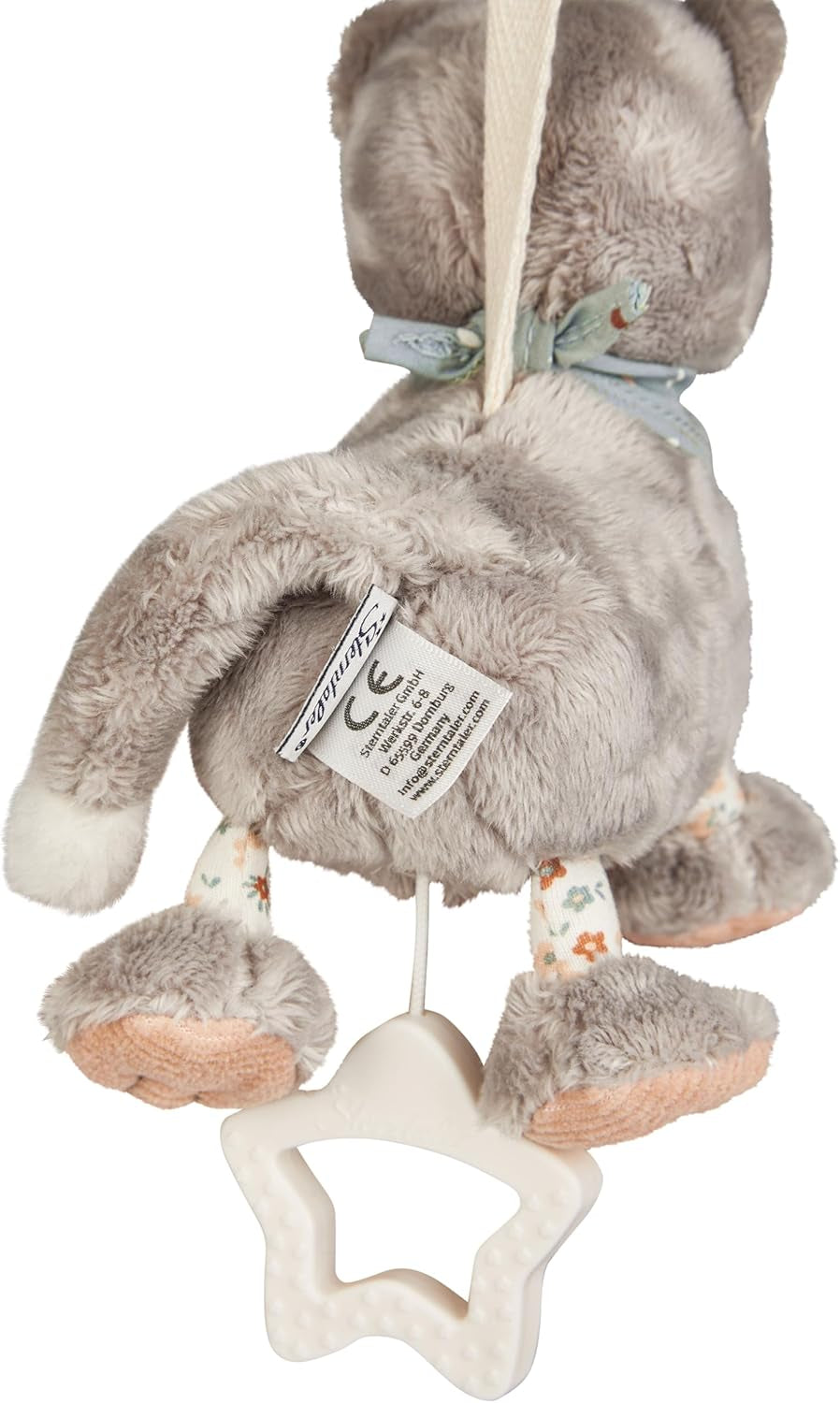 Sterntaler Caja de música S Cat Lilly - Caja de música para bebé de Tela Suave - Juguete de Peluche para que los niños lo aten - Ayuda para Dormir Tiene un Efecto calmante en casa y mientras viaja, Gris Juguetes Bebe Naty Shop