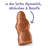 Milka Mini Santas – Mezcla de leche alpina, crema de leche y avellanas en envase individual festivo – 120 g