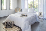 Suave y cálida manta antiácaros para cama individual, ecológica, blanca, 200 X 200 cm Edredones y colchas Naty Shop