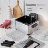 Freidora Tristar, 1 cestillo grande y 2 cestos pequeños, termostato regulable, zona de enfriamiento, 5 litros, 2000 W, FR-6949 Electrodomésticos Naty Shop