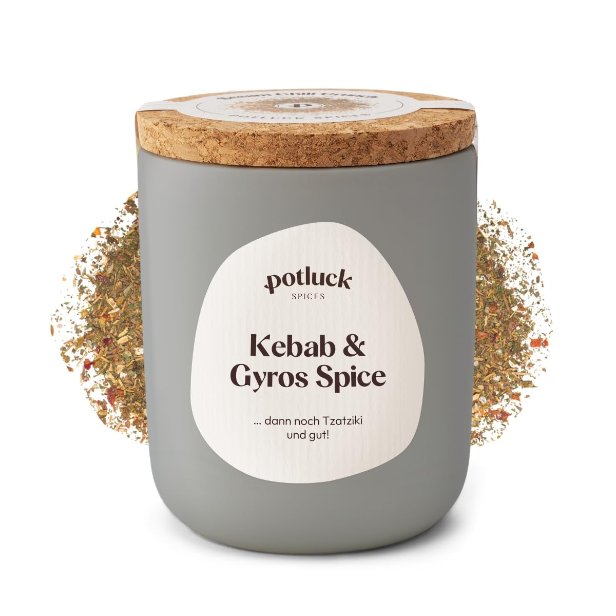 Comida compartida | Especias para kebab y gyros | Gewürzzubereitung im Keramiktopf | 50g | Vegano, sin gluten y con ingredientes naturales