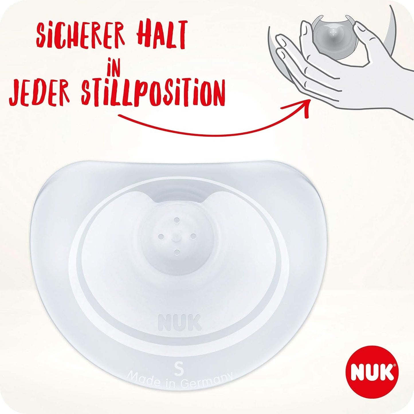 Protectores de pezones NUK | Protectores para pezones de lactancia | Protege contra el dolor en los pezones | Silicona fina | Talla S (16 mm) | 2 piezas Alimentación Bebé y Accesorios Lactancia Naty Shop