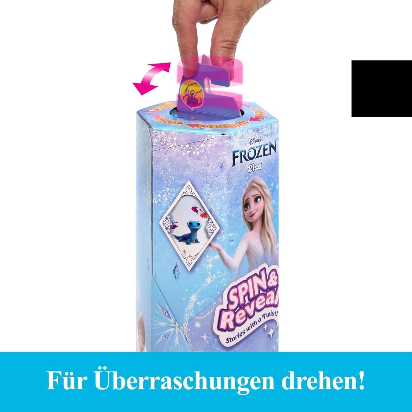 Mattel Disney The Ice Queen Elsa Fashion Doll Set, Spin & Reveal con 11 sorpresas, incluyendo 5 accesorios, 5 pegatinas y una escena de juego, inspirada en la película de Disney, HTG25 Naty Shop Dolls