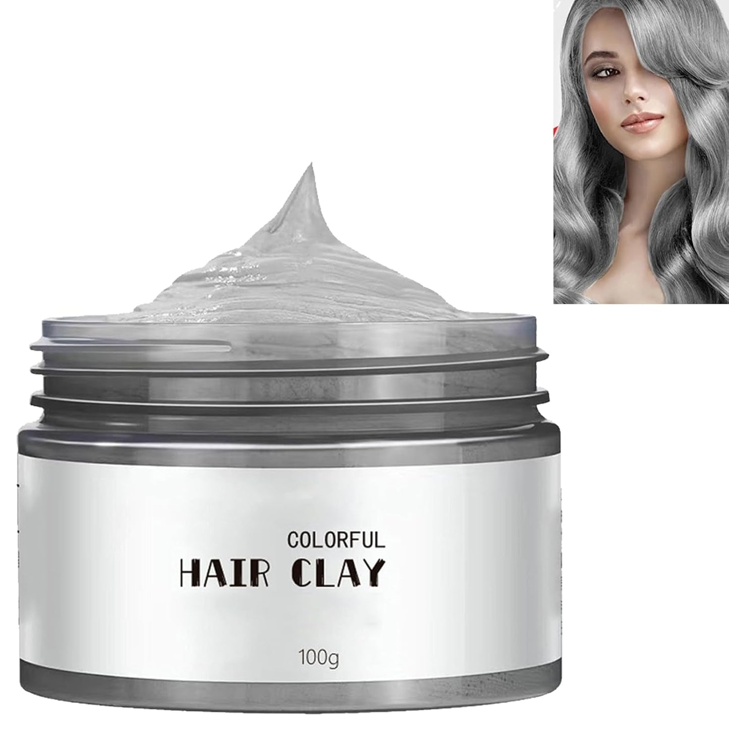 Tinte Capilar Natural Crema Gris Plata Color Instantáneo Cera Peinado Temporal Tinte Gris Cabello Natural Gris Plata 100ml Naty Shop Tinte Capilar Título Predeterminado