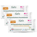 Toallitas Naty Bebé | 100% herbario y libre de fragancias para pieles sensibles | Toallitas compostables certificadas y sin plástico con 98% de agua purificada | 672 toallitas (12 paquetes)