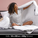Edredón All Seasons 135X200 - Edredón Ligero 135X200 - Transpirable y Lavable y 100% Vegano - Edredón de Malla Climática y Banda Confort para Dormir - Relleno 800G Edredones y Edredones Naty Shop