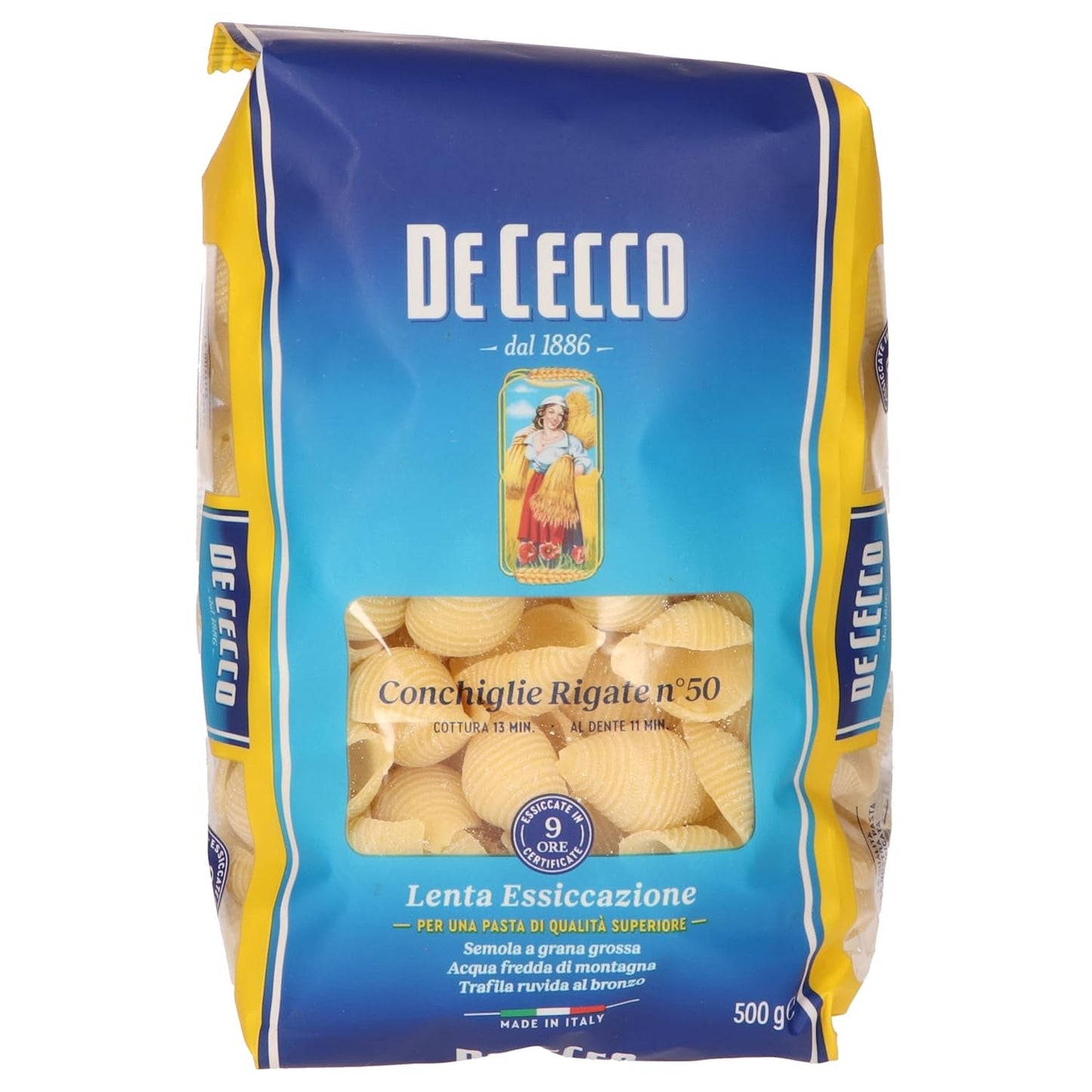 Conchiglie Rigate, 500 g (paquete de 1)