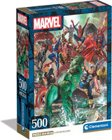 Clementoni marvel puzzle 500 piezas adultos - rompecabezas para adultos en 49 x 36 cm - desafiante rompecabezas para adultos de clementoni 35546 puzzle naty shop título predeterminado