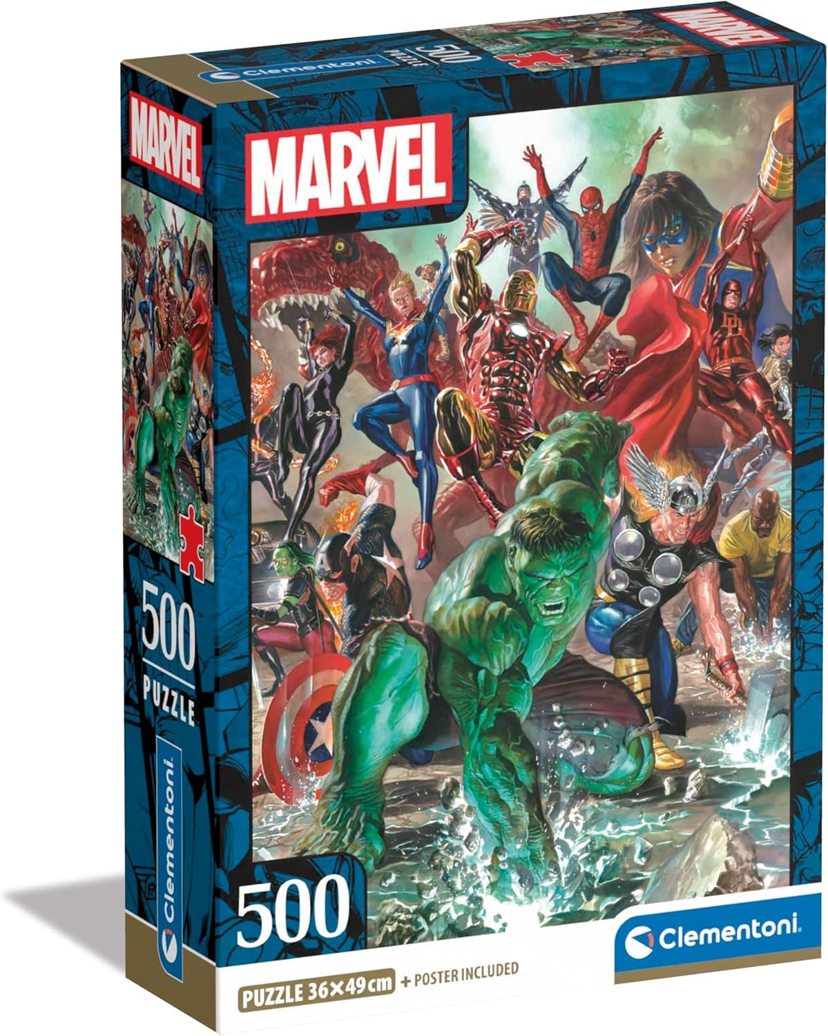 Clementoni marvel puzzle 500 piezas adultos - rompecabezas para adultos en 49 x 36 cm - desafiante rompecabezas para adultos de clementoni 35546 puzzle naty shop título predeterminado