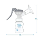 Sacaleches manual con protección Softshape 100% silicona (B, brida 25mm) y opciones anticólicos + Biberón de boca ancha de 150ml con tetina de flujo lento nivel 1 Accesorios Alimentación y Lactancia Bebe Naty Shop