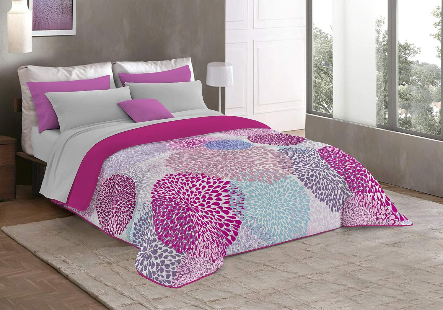 Fantasy T-Fa-Hypnotic-1P Edredón de Invierno, Microfibra, Hypnotic, 170X260Cm Edredones y colchas Naty Shop Soffioni 260X260 Cm