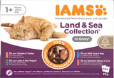IAMS Delights Land & Sea Collection Comida Húmeda para Gatos - Surtido de Carne y Pescado Multipack en Salsa, Comida Húmeda para Gatos de 1 Año y Más, 12 x 85 g