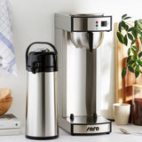 Cafetera espresso Saro, incluida jarra con bomba aislada de acero inoxidable – 2,2 l – Tiempo de preparación aprox. 5–6 min – protección al funcionar sin agua – 2.069 kW – modelo THERMO 24
